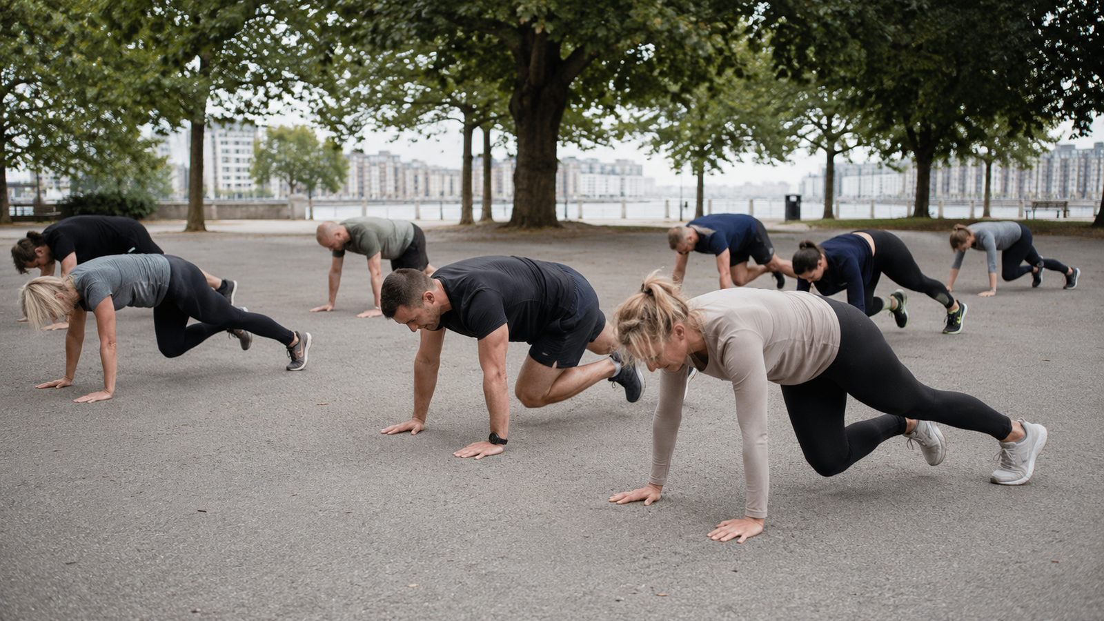 Illustration générée par IA pour RBREAK.com : mountain climbers lors d’un entraînement collectif.
